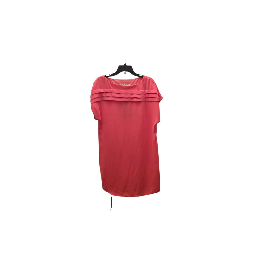 Trina Turk Adita Dress Pink Pleated Boat Neck Short Sleeve Shift Size 6 NEW - Picture 8 of 8